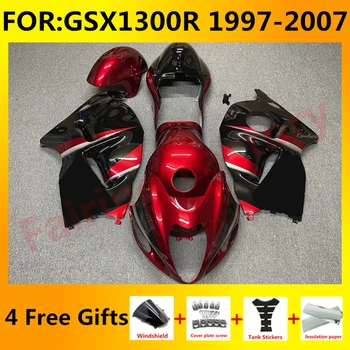 Motocicleta Carenajele pentru GSXR1300 1997 1998 2007 2006 2005 2004 GSX1300R GSXR 1300 2003 2002 2000 2001 Carenaj complet set negru rosu