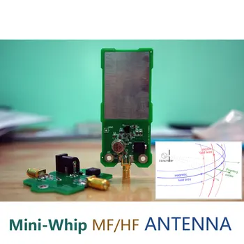Mini-Bici MF/HF/VHF DST Antena MiniWhip unde Scurte Antenă Activă pentru Minereu de Radio, Tub (Tranzistor) Radio RTL-SDR Primi hackrf