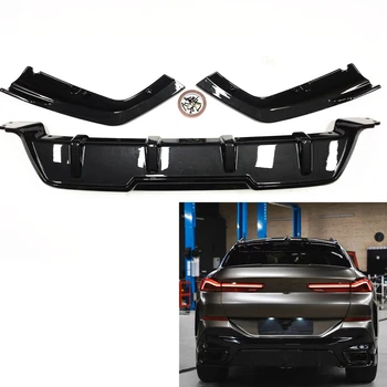 Pentru BMW X6 G06 2019-2023 Bara Spate Difuzor de Buze ABS Aspect Fibra de Carbon de Boot Masina de Evacuare Suport Splitter Spoiler Placa Body Kit