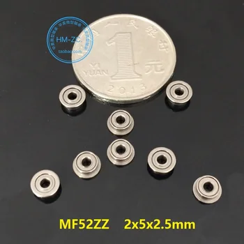 100buc/500pcs Plin Mingea MF52ZZ MF52Z MF52 ZZ Z 2x5x2.5 mm flansa Rulment profunde groove in Miniatura 2*5*2.5 mm dublu ecranat