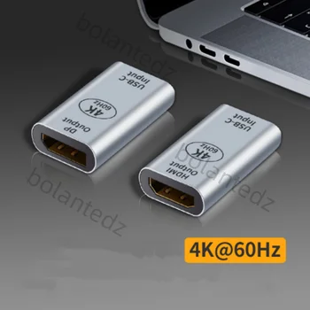 USB-C la HDMI DP Adaptor de Tip C de sex Feminin la HDMI / Display Feminin Converter 4K@60Hz Pentru Macbook Pro Samsung Xiaomi Aer HP Asus