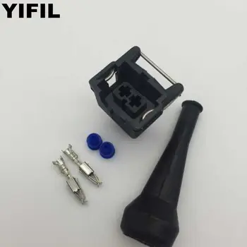10sets/lot 2 Pin/Mod Junior Putere (mini timer)Plug Cu Cizme de Cauciuc Pentru Bosch Conectorului Injectorului Rrepair Kituri(EV1 Stil)