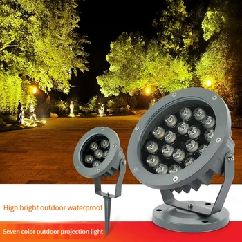 Exterior Impermeabil de Culoare LED-uri Lumini pentru Podea Proiector Peisaj Reflectoarelor Grădină, Terasă Gazon Lampa AC220V IP65 Perete Spălare de Iluminat