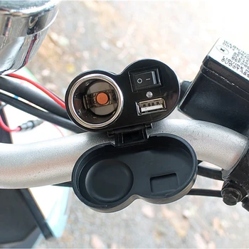 USB 12 V Carenaj Muntele Brichetă Încărcător Priză pentru Ghidon Motocicleta Motocicleta Accesoriu de Aprindere