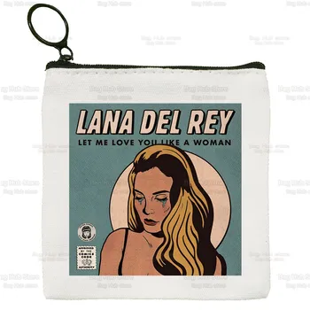 Y2k Cantareata Lana Del Rey Panza Monedă Pungă de Ambreiaj Ldr anilor ' 90 Doar pentru Viața Pânză Poseta de Monede Student Caz de Personalizare