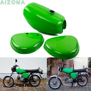 ( 200200 ) Verde Rezervoare de Combustibil Motocicleta Retro Ulei Rezervor de Gaz w/ 2 buc Capac Lateral Pad Pentru Simson S50 S51 S70 Toate Ani