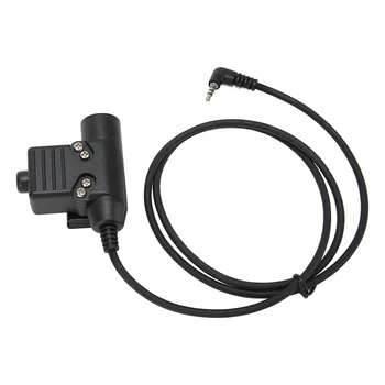 U94 ASV Adaptor Căști 90cm Înapoi Clip Conector set cu Cască Cablu pentru Dual Channel Walkie Talkie