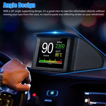 Pentru Siguranta Auto T600 Head Up Display Auto OBD2 GPS-ul Auto Digital OBD Conducere Vitezometru Kilometraj de Combustibil de Temperatură și Tensiune