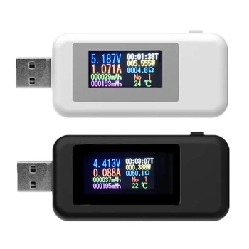 KWS-MX18 10in1 Incarcator USB Tester Detector Voltmetru Digital LCD USB Tester de Curent 4-30V Tensiune de Curent Tester Sincronizare Ampermetru