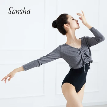 Sansha New Sosire Încălzească Serie Adult Mâneci Lungi Balet Top Pânză de Gimnastică Cald Imbracaminte KH4004P