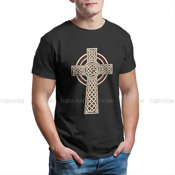 Catolicismul Biserica Romano-Catolică Dumnezeu și a lui Isus Hristos din Bumbac 100% Tricouri Sepia Celtic Cross Personaliza Barbati Tricou