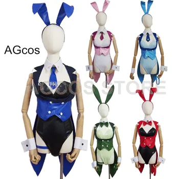 AGCOS Dimensiune Particularizată Anime-ul Sword Art Online Yuuki Asuna Doujin Bunny Fata Cosplay Costum Combinezoni Femei Sexy Cosplay