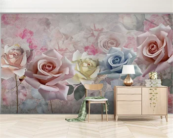 3D retro elegant de trei-dimensional de moda de flori dormitor living perete de fundal decorațiuni murale wallpaper unul dintre un fel