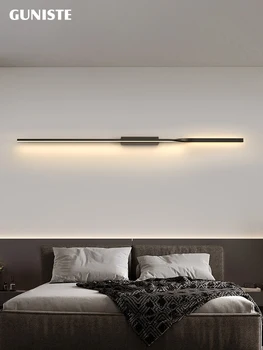 Minim benzi lampă de perete Nordic living TV de perete de fundal Lumina de lux creative linii Moderne, simple dormitor lampă de noptieră