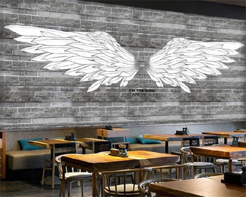 Tapet personalizat Europene și Americane de mână-pictat aripile bar cafenea de fundal de perete decorative pictura murală papier peint