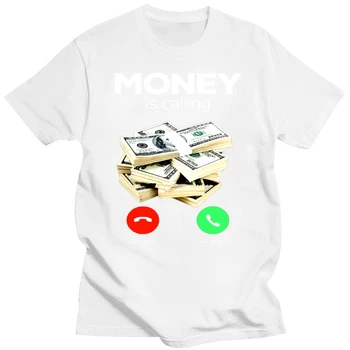 Bani Este De Asteptare Numerar Tricou Amuzant De Afaceri Hustler T-Shirt Negru-Bleumarin Bărbați Scurt