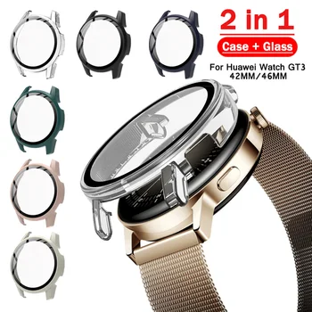 2 in1 Sticlă de Protecție+Caz pentru Huawei Watch GT3 Pro 46mm 42mm / Huawei Watch 4 Pro Accesorii Ecran Capac de Protectie Shell