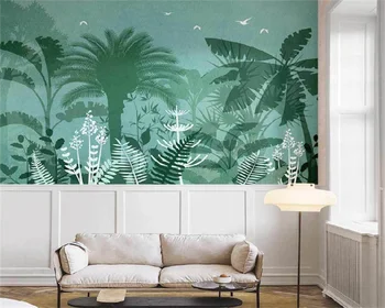 Tapet personalizat Nordic ins mână-pictat Asia de Sud-est jungla tropicala de interior de fundal de perete decorative pictura murală unul dintre un fel