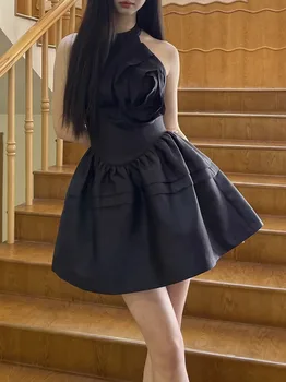 Rochii De Vara Pentru Femei Fără Mâneci Rochie Sexy Dulce Solid Mini Slim Rochie Stil Coreean Vestidos