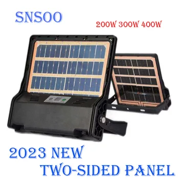 2023 dublu partea de panou solar nou Design Solar Proiector Exterior Impermeabil Solare Inundații LED Lumină 200W, 300W 400W Lumini Solare