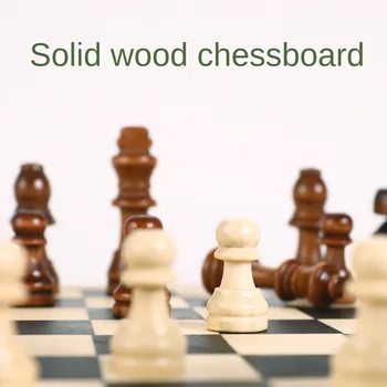 De înaltă calitate din lemn set de șah regele set de șah 54mm inaltime pliere piese de șah 29cm tabla de sah cu tabla de sah din lemn