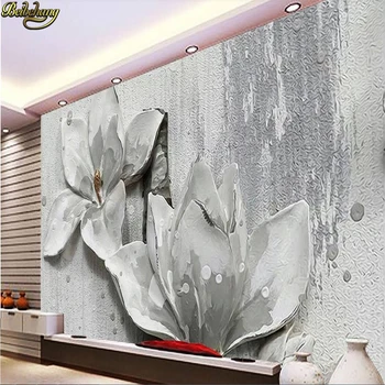 beibehang foto Personalizat tapet fresca orhidee relief 3d perete perete de fundal floral relief pictura decorativa papel de parede