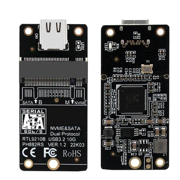 pentru NVME la USB 3.1 Tip-C Adaptor M2 SSD SATA Adaptor RLT9210B 10Gbps Dual Protocol Converter pentru M/B+M pentru 2230 M2