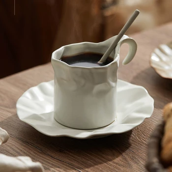 Japoneze Pereche Ceasca si Farfurie Vintage din Ceramica Cana de Cafea Ceasca si Farfurie de Cafea Elegant Tazzine Caffe Ceaiul de după-Amiază YY50CS