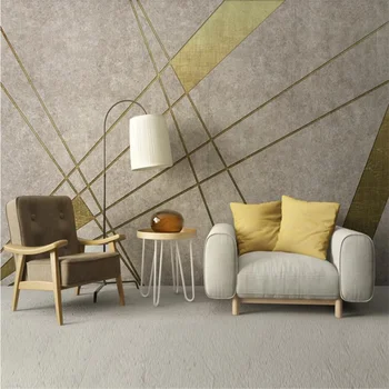 Wellyu Personalizat tapet 3d Nordic minimalist personalitate retro geometrice de aur TV de fundal de perete camera de zi picturi murale фотообои