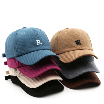 Pantaloni de catifea cord Șapcă de Baseball pentru Bărbați și Femei de Moda Broderie Pălărie de Bumbac Moale de Sus Capace Casual Vintage Snapback Pălării Unisex