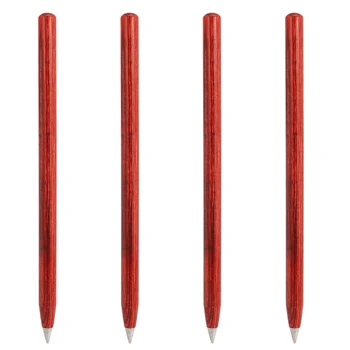 4X Birou Veșnică Creion Veșnică Pix Metalic Inkless Pen Birou Tablou Clar Și Durabil Gadget-uri Student Consumabile