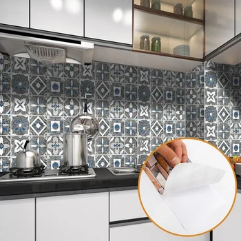 Renovare casa de placi de cristal inserați codul auto-adeziv non alunecare podea inserați codul ulei bucătărie dovada autocolant decorativ faianta pasta de decor