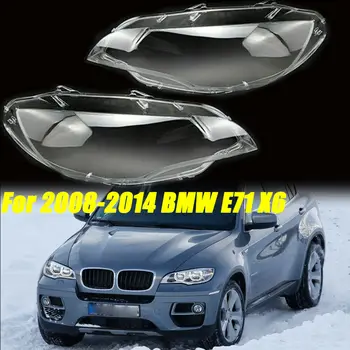 Far auto cu Capac de Sticlă Cap de Lumină Lampă cu Xenon Obiectiv Shell Acoperire pentru-BMW X6 E71 2008-2014