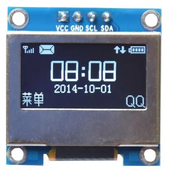 0.96 inch 4PIN Alb OLED Modul SSD1306 Conduce IC IIC Interfață 3V-5V 128*64