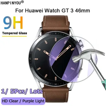 5Pcs Pentru Huawei Watch GT3 GT 3 46mm Ultra Clear / Anti Lumina Violet 2.5 D 9H Temperat Pahar Ecran Protector de Film Protector