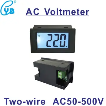 AC 120V 230V 380V Două Fire de curent ALTERNATIV voltmetrul Digital AC 50-500V Display LCD AC Voltmetru de Tensiune Panou Contor Tensiune de Monitor