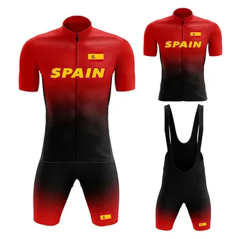 SPANIA Echipa de Ciclism Jersey Set 2022 Vara Barbati Maneca Scurta MTB Sport Ciclism Îmbrăcăminte de Biciclete Maillot Ropa Ciclismo Hombre Costum