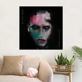 Marilyn Manson Suntem Haos Muzica Coperta Albumului Poster De Imprimare Panza De Casa Decor Pictura Pe Perete ( Fara Rama )