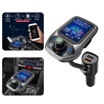 USB de Încărcare Rapidă T43 Bluetooth 5.0 Transmitator FM MP3 Player de Muzică 1.8 inch TFT Display Color Bluetooth Car Kit Handsfree