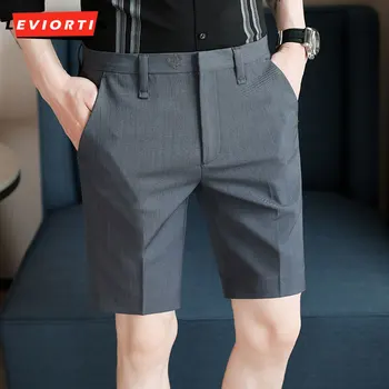 Vânzare Fierbinte De Vară Scrisoare Broderie De Afaceri Shorts Pentru Bărbați Îmbrăcăminte 2023 Simplu De Genunchi Lungime Slim Fit Casual Scurt Homme Formale 36