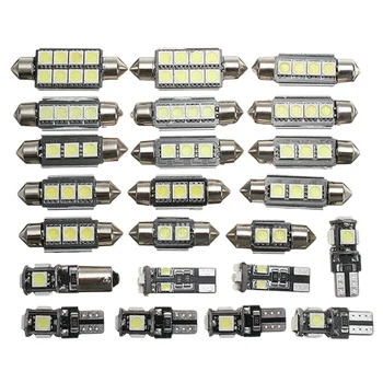 23Pcs LED-uri Auto Lumina de Interior Dome Portbagaj Harta inmatriculare Bec Lampa