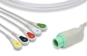 Direct-Connect ECG prin Cablu 12 pini 5 duce EA6252B,P/N:040-000963-00 pentru Mindray (Nou,Original)
