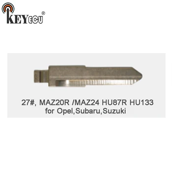 KEYECU 25x KEYDIY Telecomenzi Universale Flip Key Blade 27#, MAZ20R /MAZ24 HU87R HU133 pentru Opel, Subaru, Suzuki