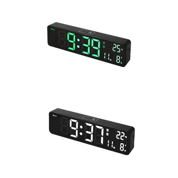 10 Inch LED Digital Ceas cu Alarmă de Temperatură Data de Afișare Montat pe Perete Sau în Picioare Ceas Pentru Camera de zi de Decorare