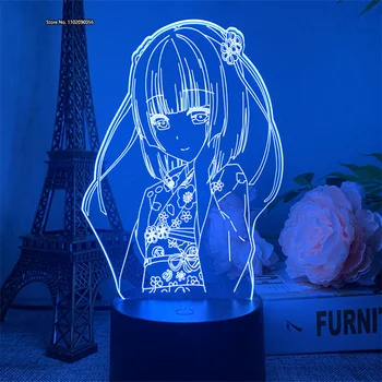 3D Lumina de Noapte Joc Cat Niang Paradis USB Touch Colorate Crack Telecomanda LED Cadou Creativ Lampa