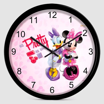 Mickey Mouse-Mickey, Minnie, Donald Duck desene animate drăguț pe perete ceas fată băiat cameră ceas și ceas ceasuri de perete