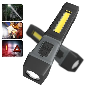 Z20 Puternic COB LED Lanterna 90 de grade Rotative de Încărcare USB Lanterna cu Magnet rezistent la apa, Lumina de Lucru în aer liber Camping Lantern