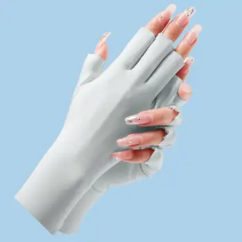 Nail Art Mănuși 1 Pereche Excelent Eficient Blocarea Sudoare de Absorbție UV Protectie Unghii Uscător de Lumină Mănuși de Nail Art Instrument