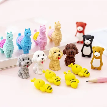 Animale de Desene animate drăguț pui gume de învățare rechizite pentru copii creativi papetărie student premii, cadouri de radiere
