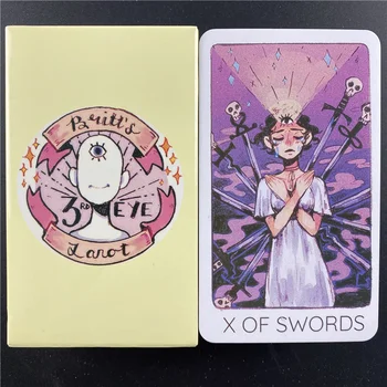 Britt-al Treilea Ochi Carte de Tarot engleză Carduri de Divinație Spune Viitor Cărți de Joc